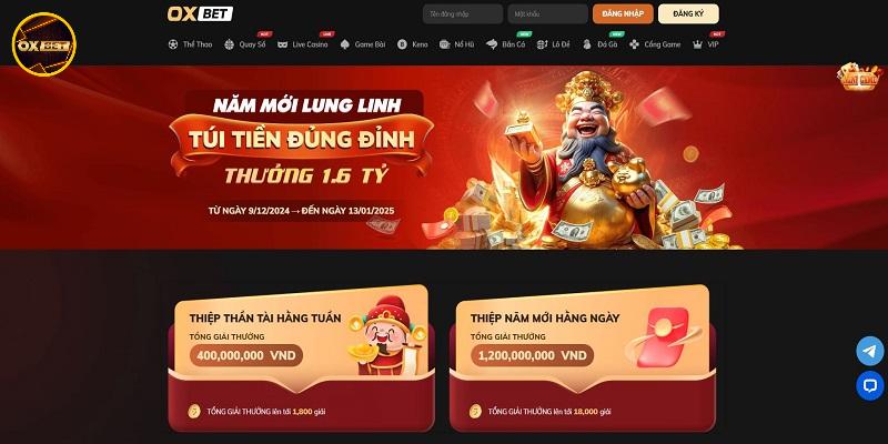 OXBET chào mừng năm mới bằng sự kiện trị giá 1.6 tỷ đồng