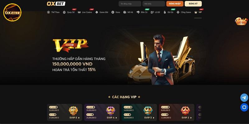 VIP và SVIP của nhà cái OXBET nhận đặc quyền khủng