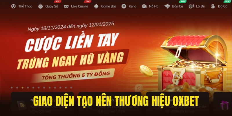 OXBET gây ấn tượng với người chơi bởi giao diện sắc nét